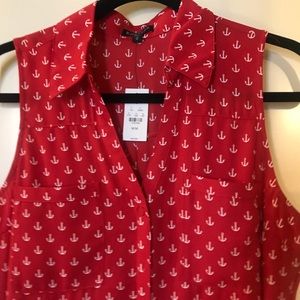Express sleeveless portofino shirt NWT